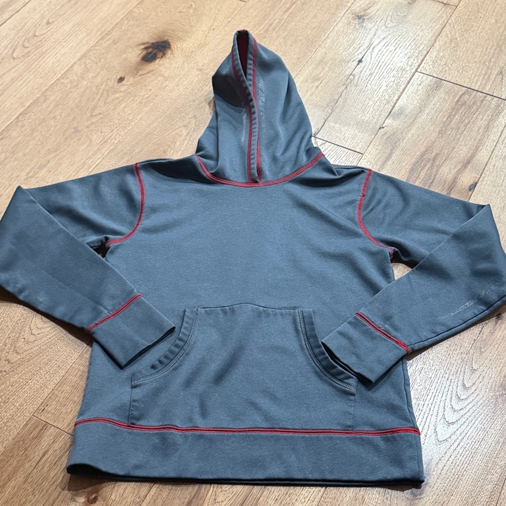 L.L. Bean Gray Hoodie with Red Accents